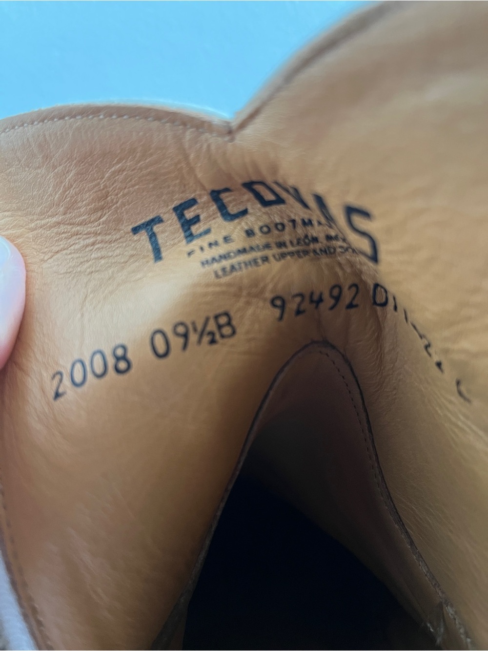 Tecovas Cream Leather Western Ankle Boots - The Daisy - Picture 5 of 6
